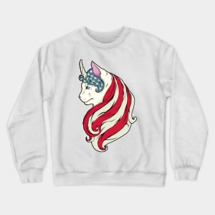 American Independance day Cat Crewneck Sweatshirt